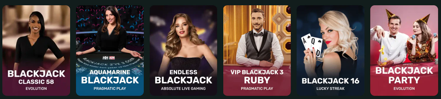 Casino en direct BetNJet avec croupiers en direct, roulette, blackjack et baccarat